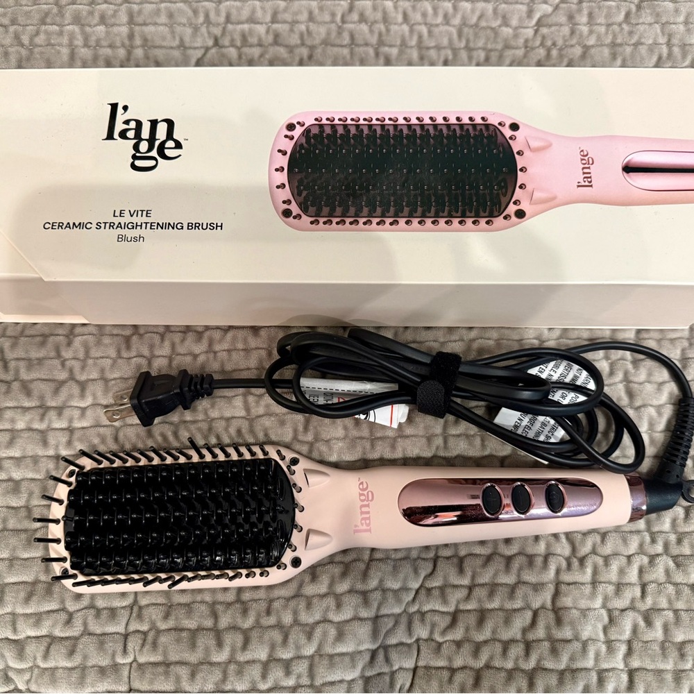 l'ange Le Vite Ceramic Straightening Brush - Blush Pink
